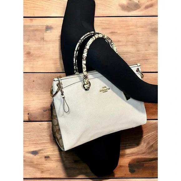 Coach F76642 Pebbled Leather Mia Satchel Bag